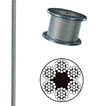 Lany SVX Ocelové lano DIN 3060 6x19 poplastované 5/6mm 5/6