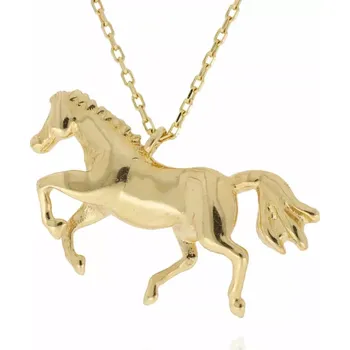 Náhrdelník Zlatý náhrdelník s přívěskem koně