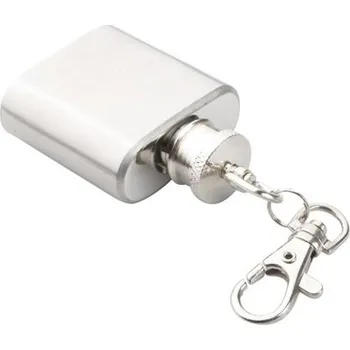Přívěšek na klíče s minibutylkou, stříbrná, 30 ml