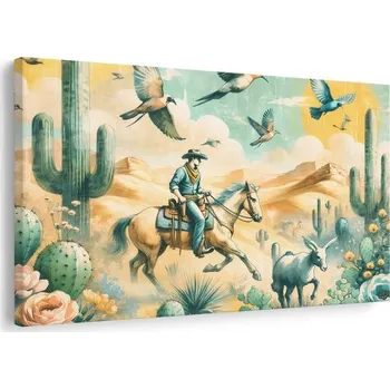 Obraz Dovido Obraz kovboj v pouštní krajině