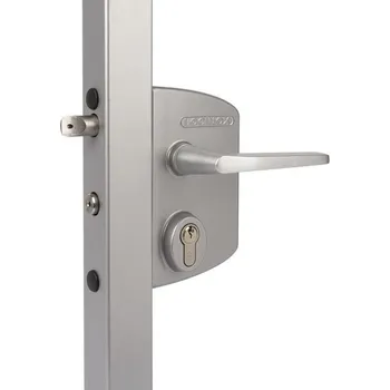 Příslušenství pro plot Průmyslový zámek LOCINOX LAKQ U2 | pro hranatý profil 80-100 mm | stříbrná ALUM