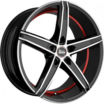 Alu kolo MAM Alu Kola Mam Ox-18 8.5X19 5X114.3 ET45 Black Front Polish Red Inside 72.6