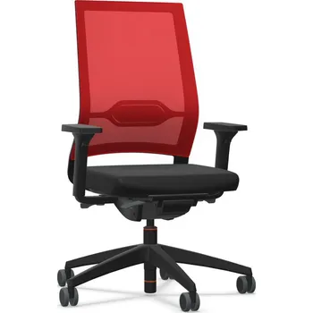 Sedus kancelářská židle quarterback 2 QB-125 BARVA POTAHU SEDÁKU: 91W NOVA Ruby Red, MEMBRÁNA ZÁDOVÉ OPĚRKY: M6A natural white (přírodní bílá), TYP KOLEČEK: na koberec