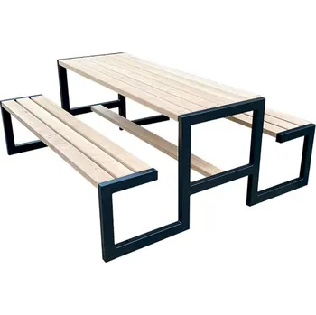 Zahradní sestava zahradní nábytek dřevěný, piknikový set Modern surový natural Ratan