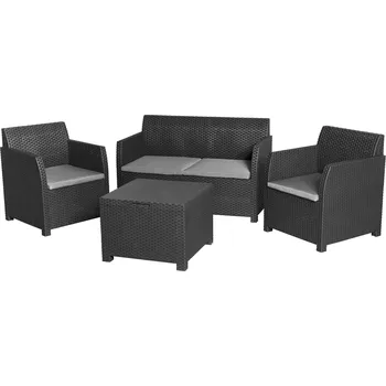 Zahradní nábytek LIVARNO home Zahradní sedací souprava, 4dílná
