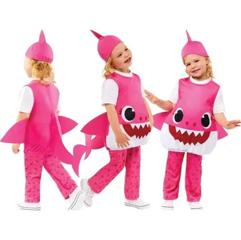 Karnevalový kostým Kostým Baby Shark růžový 3-4 roky