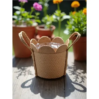 Květináč Sinsay - Pletený květináč - krémová - 445GM-01X - 445GM-01X-ONE