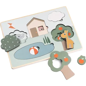 Houpací kůň Done by Deer Dřevěné puzzle Deer friends