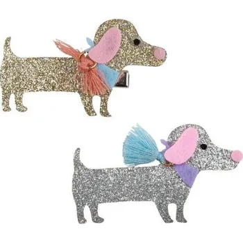 Sponka klip do vlasů pejsek 2 kusy Great Pretenders - Dachshund