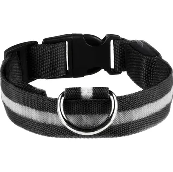 Obojek pro psa Petify Svítící obojek pro psa Growl černý Velikost: M