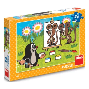 Puzzle Puzzle Krtek malířem 24 dílků