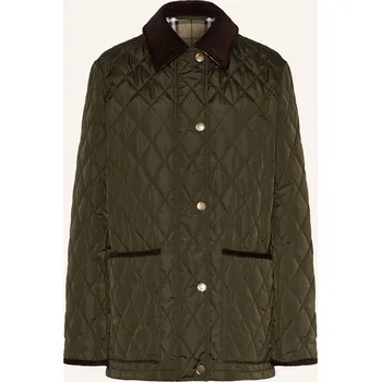 Dámský blejzr Burberry Dámská Prošívaná Bunda, tmavě zelená, 40