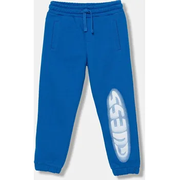 Chlapecké kalhoty Dětské bavlněné tepláky Guess N5YQ18.KAD74.9BYA modrá 55X, vel. 113-118