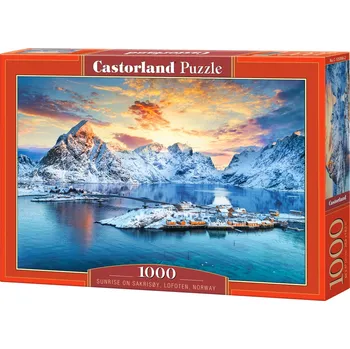 Puzzle Puzzle Castorland 1000 dílků - Sunrise on Sakrisøy, Lofoten, Norsko