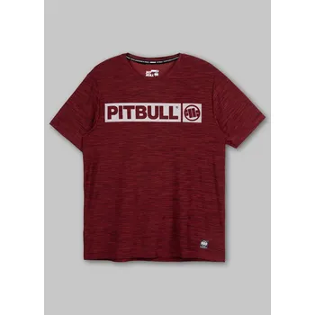 Pánská móda PitBull West Coast Funkční Triko Casual Sport Hilltop - červené - PWC_PFTCSPORTHIL_BRG Velikosti: XL