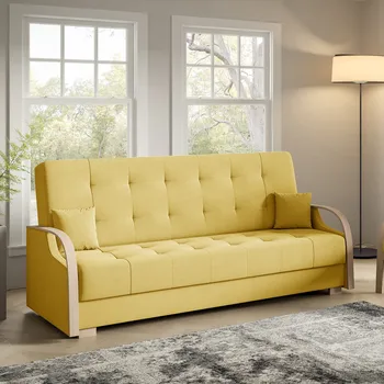 Pohovka Eka Pohovka PALMOVKA, 212 cm Barva látky: Soro 40 (Žlutá)