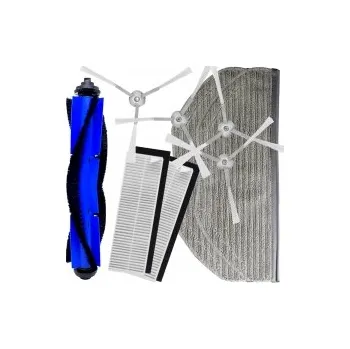 Sada příslušenství pro robotický vysavač HEPA filtry a kartáče pro vysavač ROWENTA komp. s ZR791000 sada a mopy 9ks