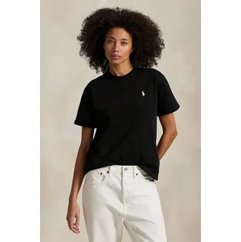 Dámské tričko Bavlněné tričko Polo Ralph Lauren dámské, černá barva, 211967104 99X, vel. S