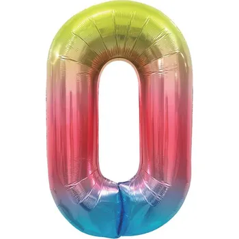 Dárková taška Narozeninový balónek, barevný 40" (100 cm) číslo 0