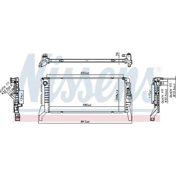 Chladič motoru Chladič, chlazení motoru NISSENS 606789