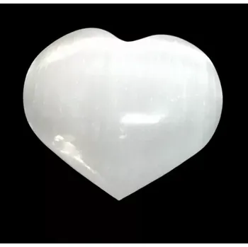 Selenitové srdce velké 6–7 cm – přírodní esoterický kámen pro harmonii a léčbu (HMATKA)