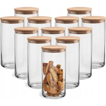 Dóza na potraviny Nádoby na těstoviny, kávu a potraviny, 12x20 cm POLSKÉ SKLO