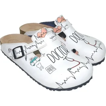 Dámská zdravotní obuv Nazouváky Calceo SRK842 pro doktorky a doktory s potiskem 35