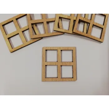 Překližka Dřevěný výřez okno čtvereček tmavý