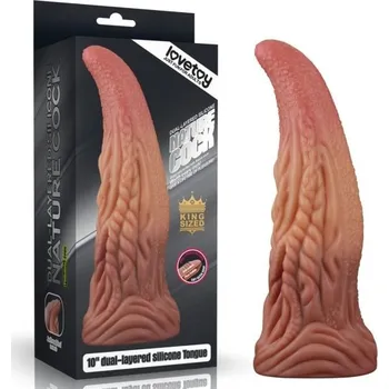 Dildo LoveToy Dual Layered Platinum Silicone Nature Tongue 10