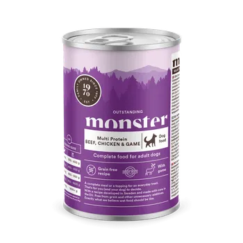 Krmivo pro psa Monster Psí konzerva – z hovězího, kuřecího a jeleního masa, 400 g