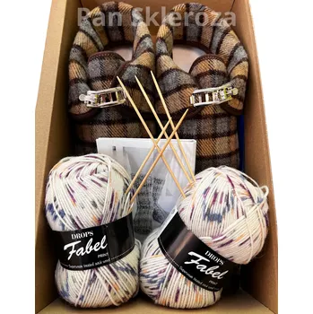 Čepice Pegres Bačkory s přezkou a příze s návodem na ponožky