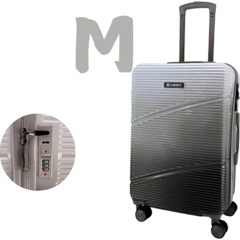 SUMMIT 2421 Střední cestovní kufr – ombré design M 66×43×26 cm, 24" | TSA zámek | 360° kola | PC materiál Barva: ombré v šedé barvě
