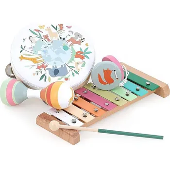Hračka pro nejmenší Vilac Dřevěná hudební sada Zvířata světa Sarah Betz