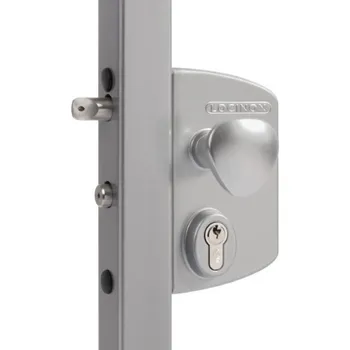 příslušenství k bráně Elektrický zámek LOCINOX LEKQ U4 s funkcí FAIL OPEN | pro hranatý profil 60-80 mm | stříbrná ALUM