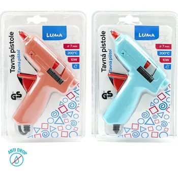 Tavná pistole Kvalitní tavná lepicí pistole, 10 W, pastel MIX, náplně 7 mm, 1 kus