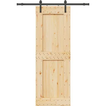 Interiérové dveře OMAXI Posuvné dveře s kováním 85 x 210 cm masivní borové dřevo 838216