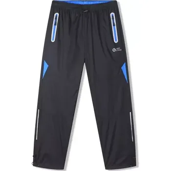 Chlapecké kalhoty Chlapecké šusťákové kalhoty Kugo SK7752, černé / modrý zip (dětské jarní, podzimní šusťákové kalhoty)