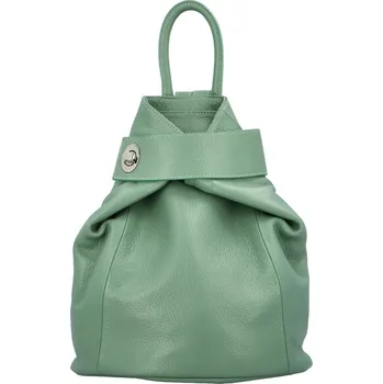 Městský batoh Městský dámský kožený batůžek Kristýna, světle zelená