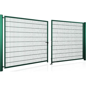 Plot Dvoukřídlá brána BRAVO 2D 3500/1400 mm RAL 6005 | výplň svařovaný 2D panel