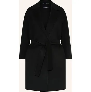 Dámský kabát S Max Mara Dámský Vlněný Kabát Arona, černá, 38