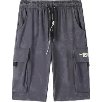 Chlapecké oblečení 3/4 CHLAPECKÉ KRAŤASY S KAPSAMI Barva: Šedá, Velikost: 140