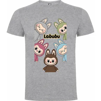 Chlapecké tričko Bavlněné tričko Labubu Barva: Šedá melírová, Velikost: 86/92 - 1 až 2 roky