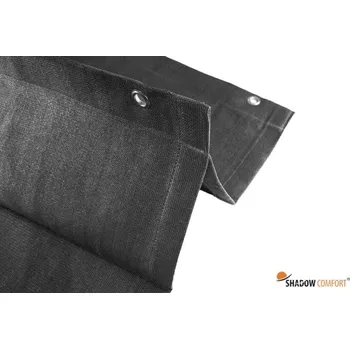 Slunečník Lazy Momo Sluneční Harmonika SHADOW o šířce 3,7 m Barva: Carbon šedá, Rozměr: 3,7x5 m