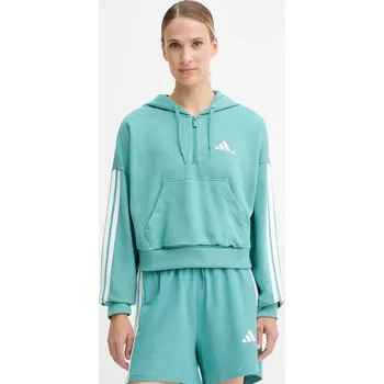 Pánská mikina Mikina adidas 3-Stripes JX7677 tyrkysová 67X, vel. S