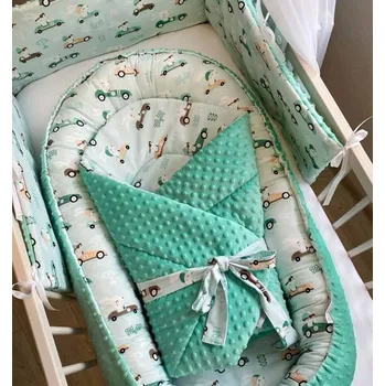 Hnízdečko pro miminko Sada do postýlky, startovací set pro miminko – Autíčka