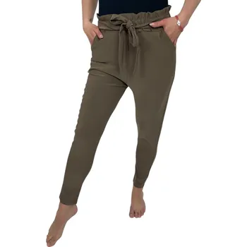 Dámské kalhoty NOVINKA- Elegantní kalhoty - světle hnědé