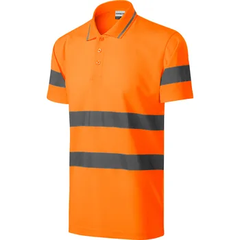 Pánské tričko MALFINI HV RUNWAY 2V9 unisex reflexní polokošile Barva: oranžová, Velikost: L