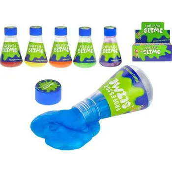 Modelovací hmota Sliz s kovovým leském v laboratorní láhvi 6 barev