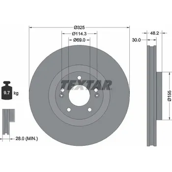 Brzdový kotouč Brzdový kotouč TEXTAR 92341803