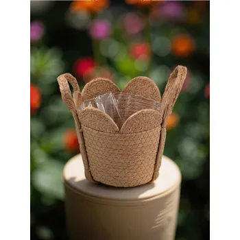 Květináč Sinsay - Pletený květináč - krémová - 447GM-01X - 447GM-01X-ONE